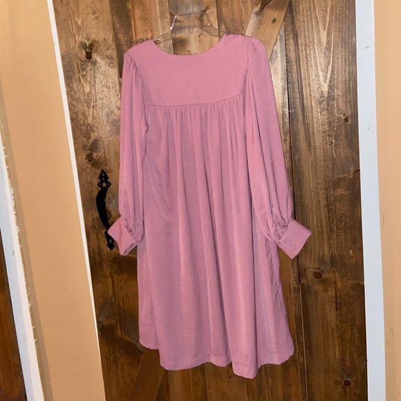 PINK LONG-SLEEVE DRESS - Picture 4 of 4
